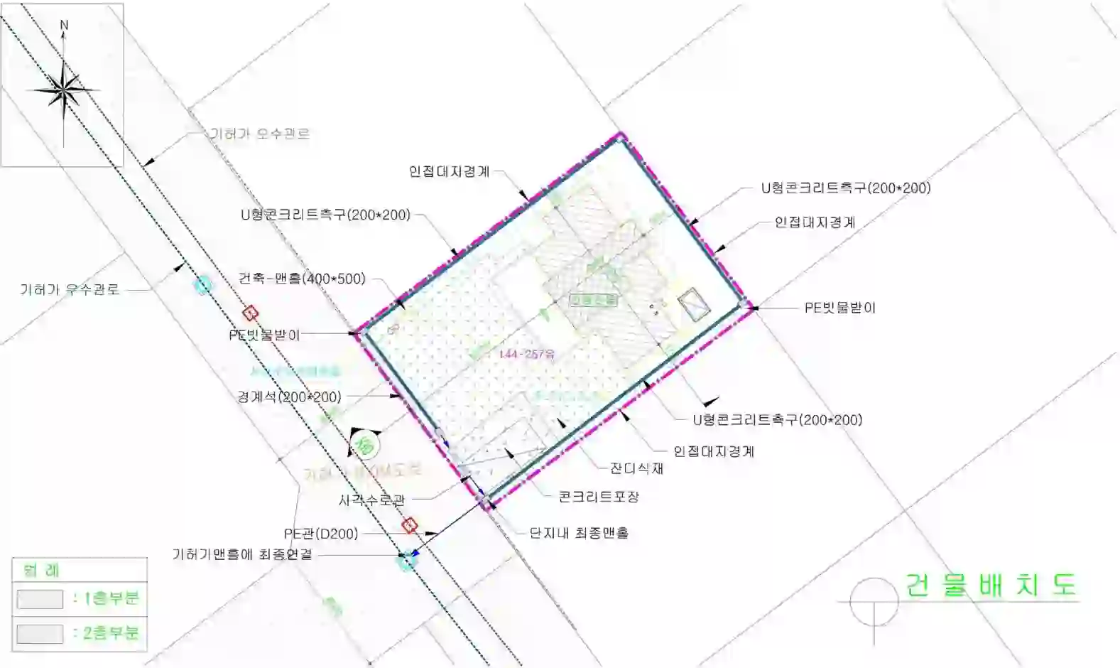 대부남동 단독주택 배치도 이미지
